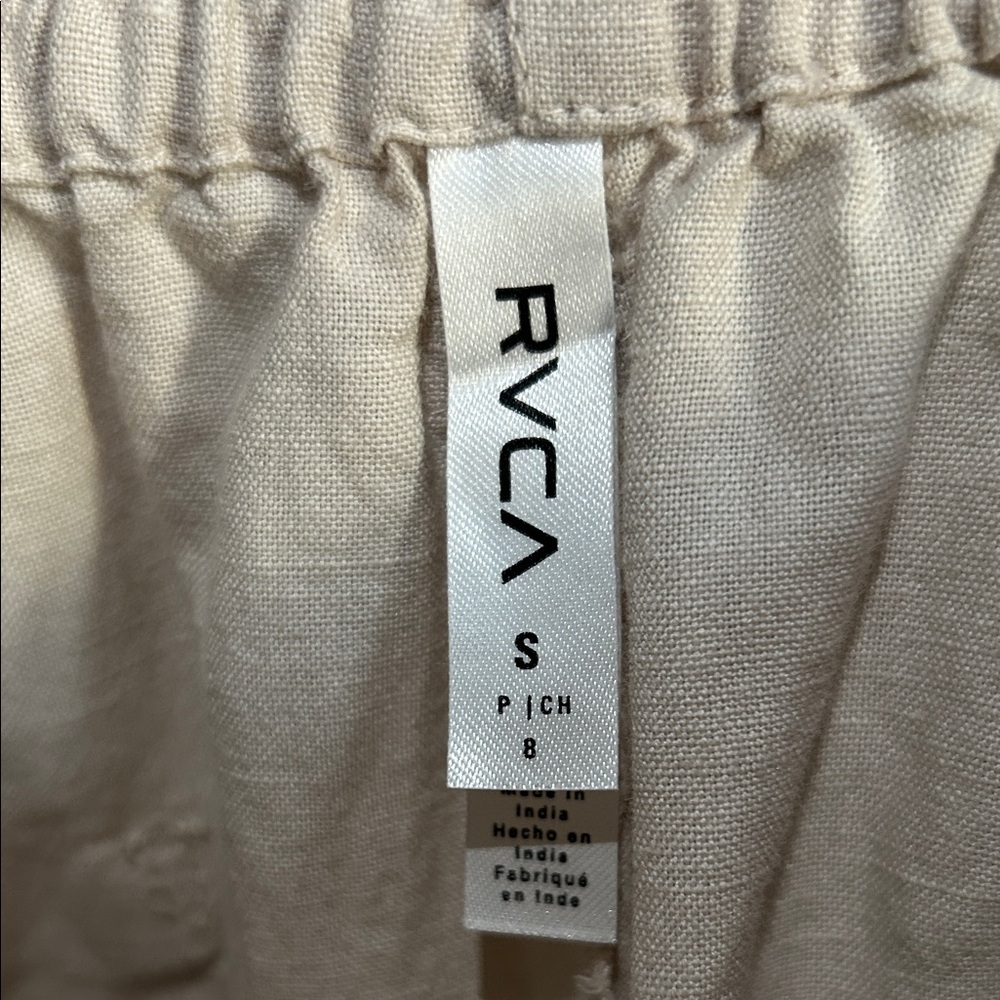 RVCA Women's Linen Cotton Blend Every Day Wear Summer Beach Vacation Shorts - Picture 6 of 10